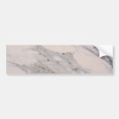 Matig zwart grijs roze marmer bumpersticker (Voorkant)