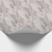 Matig zwart grijs roze marmer cadeaupapier (Hoek)