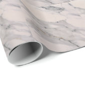 Matig zwart grijs roze marmer cadeaupapier (Rol Hoek)
