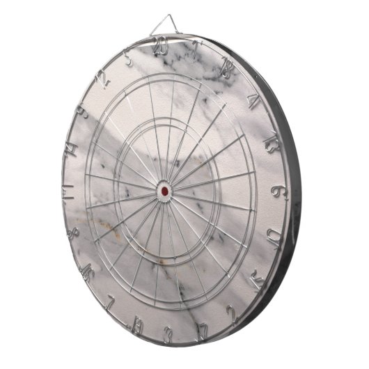 Matig zwart grijs roze marmer dartbord (Voorkant Rechts)