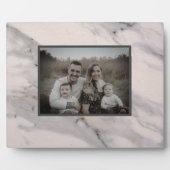 Matig zwart grijs roze marmer fotoplaat (Voorkant)