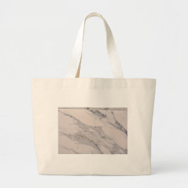 Matig zwart grijs roze marmer grote tote bag