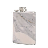 Matig zwart grijs roze marmer heupfles (Links)