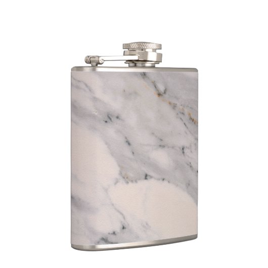 Matig zwart grijs roze marmer heupfles (Rechts)