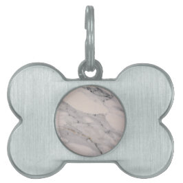 Matig zwart grijs roze marmer huisdieren naamplaatje
