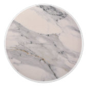 Matig zwart grijs roze marmer keramische knop (Voorkant)