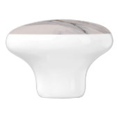 Matig zwart grijs roze marmer keramische knop (Zijkant)