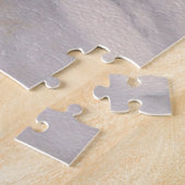 Matig zwart grijs roze marmer legpuzzel (Zijkant)