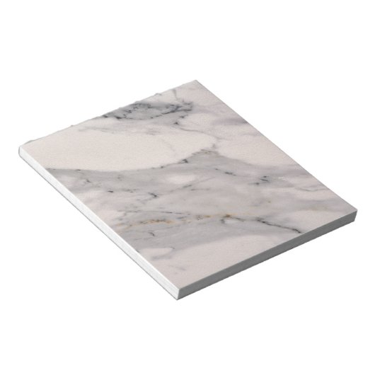 Matig zwart grijs roze marmer notitieblok (Schuin)