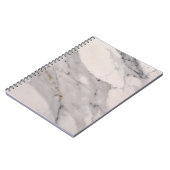 Matig zwart grijs roze marmer notitieboek (Linkerzijde)