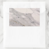 Matig zwart grijs roze marmer rechthoekige sticker (Tas)