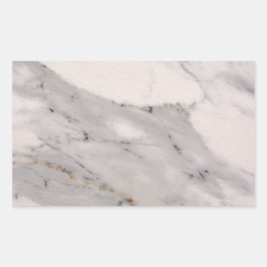 Matig zwart grijs roze marmer rechthoekige sticker (Voorkant)