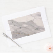 Matig zwart grijs roze marmer rechthoekige sticker (Envelop)