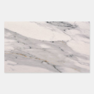 Matig zwart grijs roze marmer rechthoekige sticker