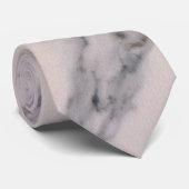 Matig zwart grijs roze marmer stropdas (Opgerold)