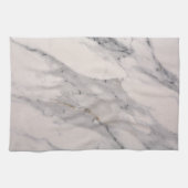 Matig zwart grijs roze marmer theedoek (Horizontaal)