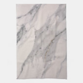 Matig zwart grijs roze marmer theedoek (Verticaal)