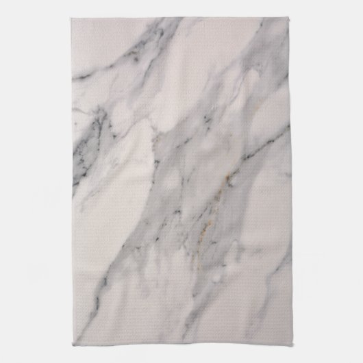 Matig zwart grijs roze marmer theedoek (Verticaal)