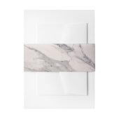 Matig zwart grijs roze marmer uitnodigingen wikkel (Voorkant Voorbeeld)