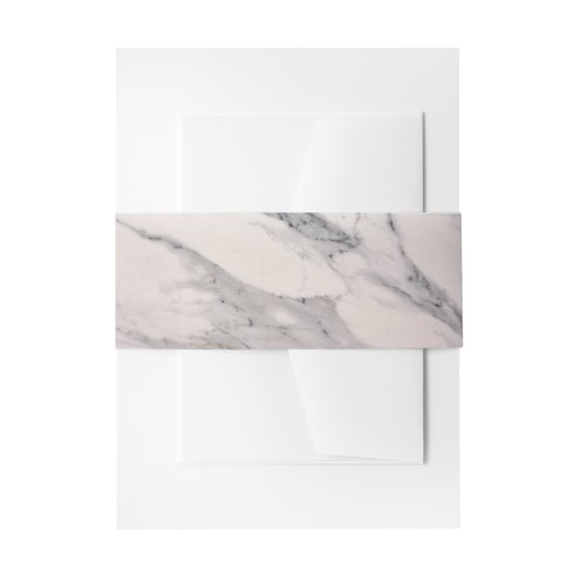 Matig zwart grijs roze marmer uitnodigingen wikkel (Voorkant Voorbeeld)