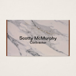 Matig zwart grijs roze marmer visitekaartje