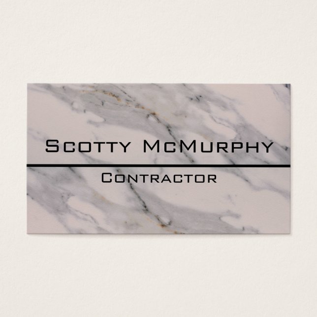 Matig zwart grijs roze marmer visitekaartjes (Voorkant)