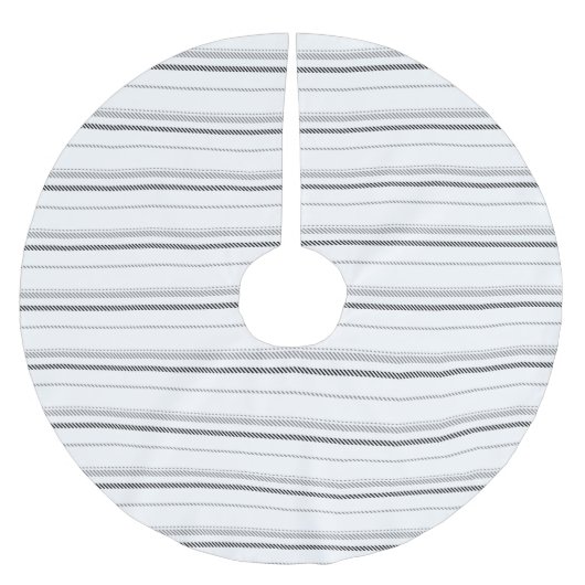 Matig zwart grijs wit gestreepte patroon kerstboom rok (Voorkant)