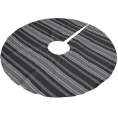 Matig zwart grijs wit gestreepte patroon kerstboom rok (Gekanteld)