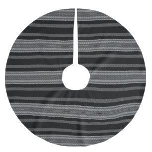 Matig zwart grijs wit gestreepte patroon kerstboom rok