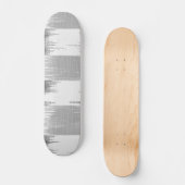 Matig zwart grijs wit ikatpatroon persoonlijk skateboard (Voorkant)