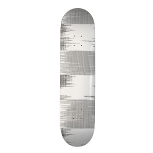 Matig zwart grijs wit ikatpatroon persoonlijk skateboard