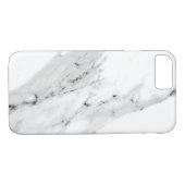 Matig zwart grijs wit marmer patroon Case-Mate iPhone case (Achterkant (Horizontaal))