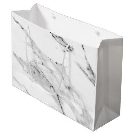 Matig zwart grijs wit marmer patroon groot cadeauzakje