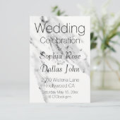 Matig zwart grijs wit marmer patroon kaart (Staand voorkant)