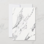 Matig zwart grijs wit marmer patroon kaart (Achterkant)