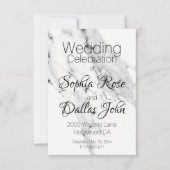 Matig zwart grijs wit marmer patroon kaart (Voorkant)