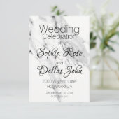 Matig zwart grijs wit marmer patroon kaart (Staand voorkant)