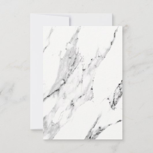 Matig zwart grijs wit marmer patroon kaart (Achterkant)