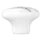 Matig zwart grijs wit marmer patroon keramische knop (Zijkant)