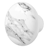 Matig zwart grijs wit marmer patroon keramische knop (Rechts)