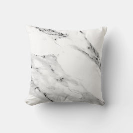 Matig zwart grijs wit marmer patroon kussen
