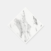 Matig zwart grijs wit marmer patroon servet (Hoek)