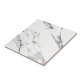 Matig zwart grijs wit marmer patroon tegeltje (Zijkant)