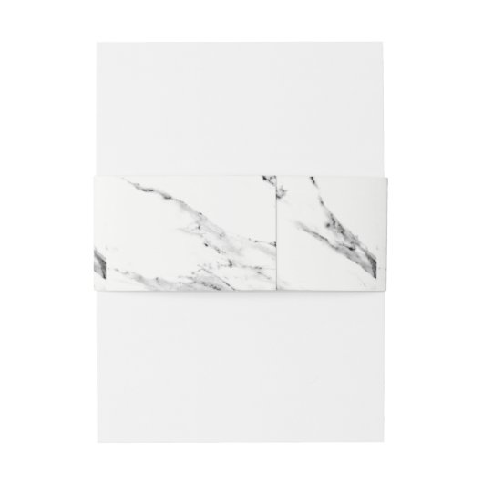 Matig zwart grijs wit marmer patroon uitnodigingen wikkel (Achterkant Voorbeeld)