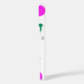 Matig zwart kat en cactus Patroonmonogram Case-Mate iPhone Case (Achterkant / Links)