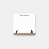 Matig zwart Katten silhouettes monogram Post-it® Notes (Voorkant)