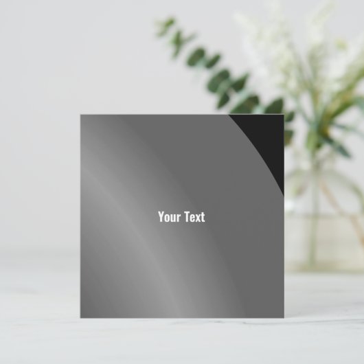 Matig zwart Modern Shaded Qr Kaart (Staand voorkant)