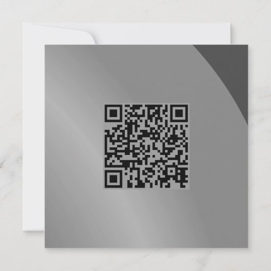 Matig zwart Modern Shaded Qr Kaart (Achterkant)