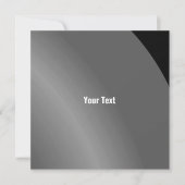 Matig zwart Modern Shaded Qr Kaart (Voorkant)