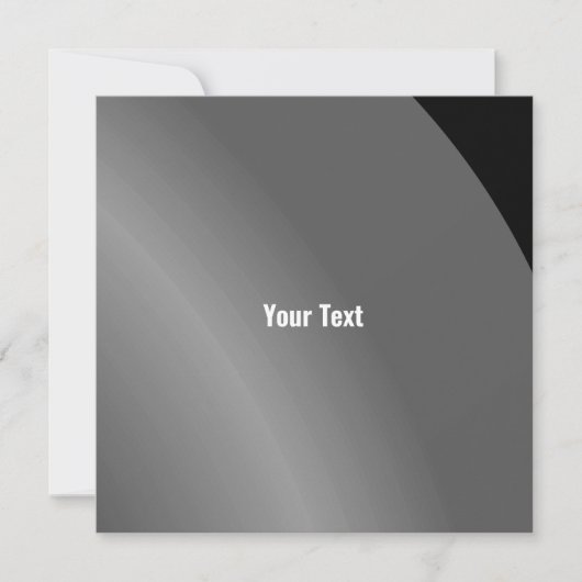 Matig zwart Modern Shaded Qr Kaart (Voorkant)